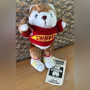 Vintage Herr's Mascot CHIPPER 10" Plush 1989 NOS (w/Original Order Form)